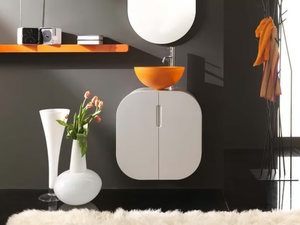 FLUX_US 11 - Wall-mounted vanity unit with doors - Door by LASA IDEA