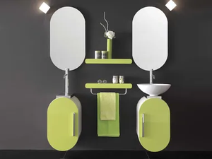 FLUX_US 14 - Single wall-mounted vanity unit - Washbasin cabinet by LASA IDEA