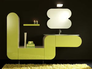 FLUX_US 9 - Single vanity unit with drawers - Washbasin cabinet by LASA IDEA