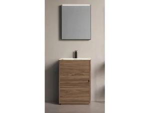 MAKE 34 - Wooden vanity unit with integrated washbasin - Washbasin cabinet by LASA IDEA