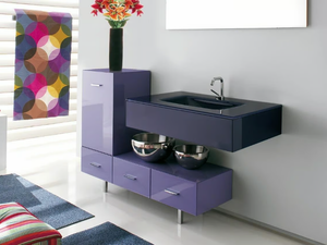 MARIPOSA 18 - Sectional vanity unit with drawers - Washbasin cabinet by LASA IDEA