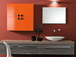 MARIPOSA 25 - Wall-mounted vanity unit with drawers - Washbasin cabinet by LASA IDEA