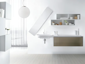METROPOLIS 16 - Single wall-mounted vanity unit - Washbasin cabinet by LASA IDEA