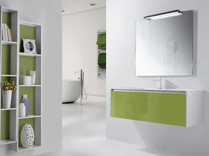 METROPOLIS 21 - Wall-mounted vanity unit - Washbasin cabinet by LASA IDEA