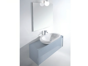 METROPOLIS 23 - Single wall-mounted vanity unit - Washbasin cabinet by LASA IDEA