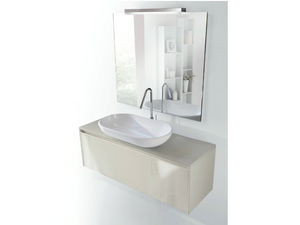 METROPOLIS 26 - Wall-mounted vanity unit - Washbasin cabinet by LASA IDEA