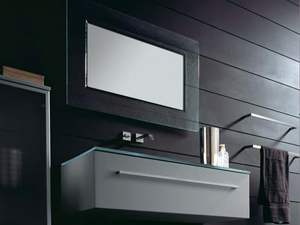 THAIS 14 - Single wall-mounted vanity unit - Washbasin cabinet by LASA IDEA