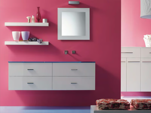 THAIS 15 - Wall-mounted vanity unit - Washbasin cabinet by LASA IDEA