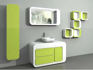 UnopuntoZero COMP 6 - Wall-mounted vanity unit with cabinets with drawers - Washbasin cabinet by LASA IDEA
