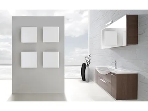 VANITY 05 - Single wall-mounted vanity unit with drawers - Washbasin cabinet by LASA IDEA