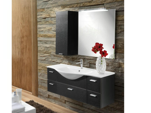 VANITY 10 - Wall-mounted vanity unit with drawers - Washbasin cabinet by LASA IDEA