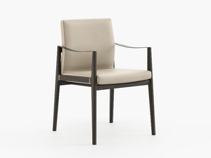 JAYNE - Leather chair with armrests - Chair by Laskasas