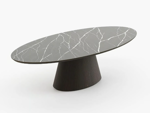 KELLY - Oval marble dining table - Table by Laskasas