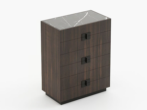 LADY - Wooden chest of drawers with marble top - drawer by Laskasas
