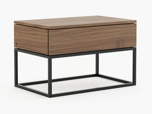 MALÉ - Rectangular wooden bedside table with drawers - Side table by Laskasas