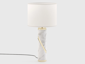 MARTIN - Nero Marquina marble table lamp - Table lamp by Laskasas
