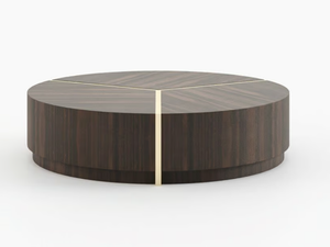 RIGA - Low round wooden coffee table - Coffee table by Laskasas