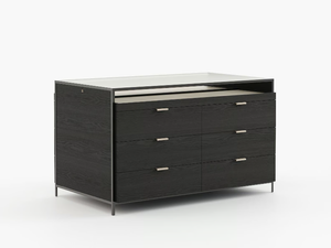 ROWLING - Wood and glass island chest of drawers - drawer by Laskasas
