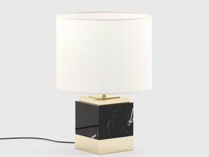 SMITH - Nero Marquina marble table lamp - Table lamp by Laskasas