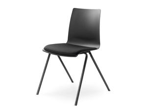 EVO 011-N1 - Stackable plastic training chair with upholstered seat - Chair by LD Seating