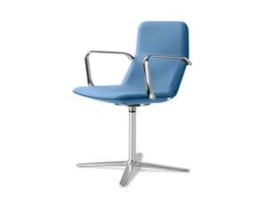 FLEXI LIGHT CHL BR F25-N6 - Swivel with 4-spoke base chair with armrests - Chair by LD Seating