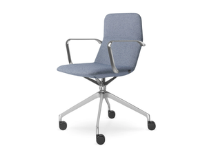 FLEXI LIGHT CHL BR F75-N6 - Swivel fabric office chair with castors with armrests - Office Chair by LD Seating