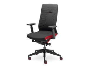 FOLLOWME 452-SYQ - Swivel fabric office chair with armrests with 5-Spoke base - Office Chair by LD Seating