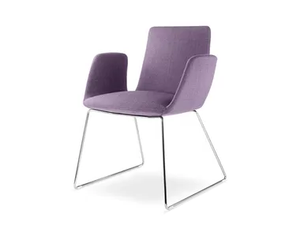 HARMONY MODERN 870-Q-N4 - Sled base fabric chair with armrests - Chair by LD Seating