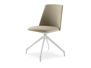 MELODY CHAIR 361 F90-WH - Swivel trestle-based fabric chair - Chair by LD Seating
