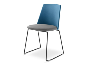 MELODY CHAIR 361-Q-N1 - Sled base stackable fabric chair - Chair by LD Seating