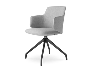 MELODY MEETING 360 F90-BL - Trestle-based fabric training chair with armrests - Chair by LD Seating