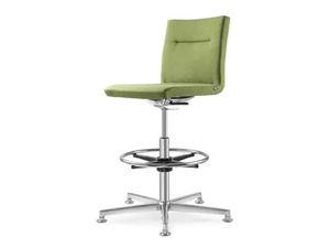 SEANCE CARE 073 F37-N6 - Fabric office stool with 5-Spoke base - Stool by LD Seating