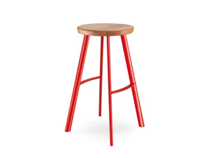 SPOT SP-770W-NC - Steel and wood stool with footrest - Stool by LD Seating