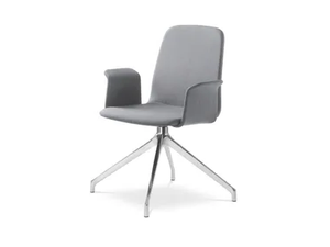 SUNRISE 152 BR F70-N6 - Trestle-based fabric office chair with armrests - Office Chair by LD Seating