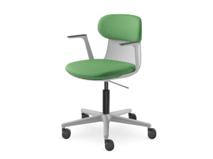 ZOE 220-GR BR - Swivel office chair with armrests with 5-Spoke base - Office Chair by LD Seating
