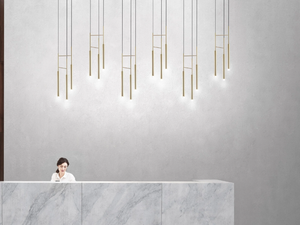 CANDLE TRIPLEX - LED steel pendant lamp - Ceiling lamp by LedsC4