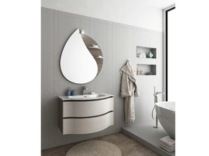 BROADWAY B1 - Wall-mounted vanity unit with drawers - Washbasin cabinet by LEGNOBAGNO