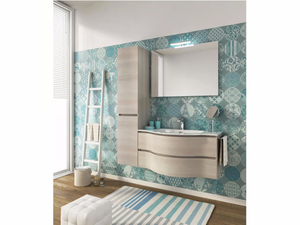BROADWAY B15 - Single wall-mounted vanity unit with drawers - Washbasin cabinet by LEGNOBAGNO