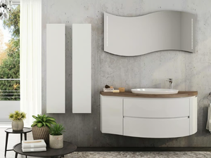 FREEDOM FC09 - Vanity unit with mirror - Washbasin cabinet by LEGNOBAGNO
