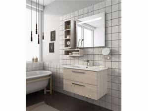 HARLEM H14 - Wall-mounted vanity unit with drawers - Washbasin cabinet by LEGNOBAGNO