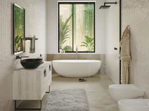LIFE 06 - Floor-standing single vanity unit with doors - Door by LEGNOBAGNO