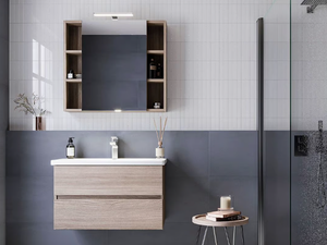 SOFT 04 - Wall-mounted vanity unit with drawers - Washbasin cabinet by LEGNOBAGNO