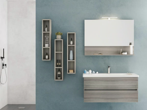 SOFT 10 - Wall-mounted vanity unit with drawers - Washbasin cabinet by LEGNOBAGNO