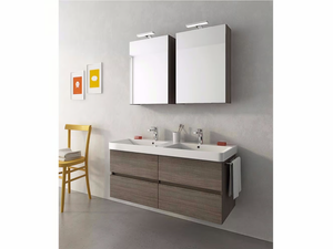 SOHO S16 - Wall-mounted vanity unit with drawers - Washbasin cabinet by LEGNOBAGNO