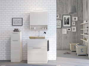 URBAN LAUNDRY 04 - Laundry room cabinet with sink - Washbasin by LEGNOBAGNO