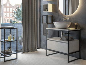URBAN STRUTTURA 01 - Floor-standing vanity unit with drawers - Washbasin cabinet by LEGNOBAGNO