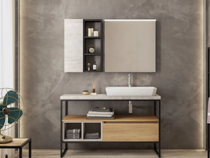 URBAN STRUTTURA 04 - Floor-standing vanity unit with drawers - Washbasin cabinet by LEGNOBAGNO