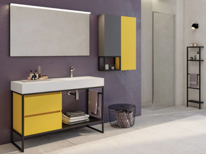 URBAN STRUTTURA 06 - Floor-standing vanity unit - Washbasin cabinet by LEGNOBAGNO