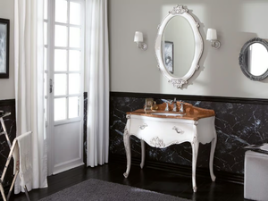 VANITY INTAGLIATO 01 - Vanity unit with drawers - Washbasin cabinet by LEGNOBAGNO