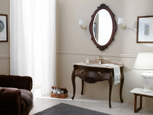 VANITY INTAGLIATO 02 - Vanity unit with drawers - Washbasin cabinet by LEGNOBAGNO